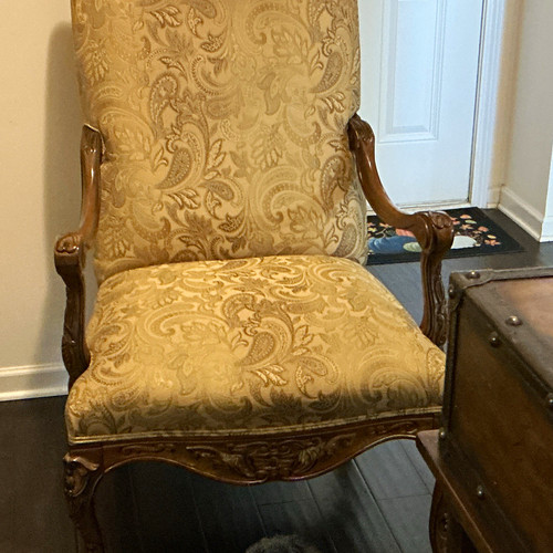 Upholstered accent chair with - chair,